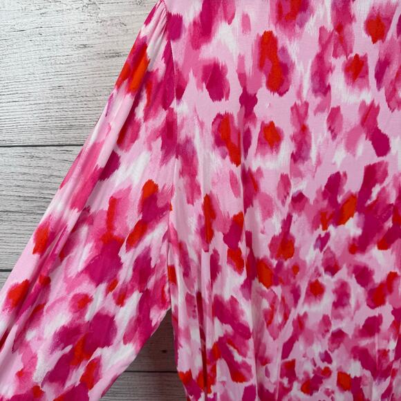 Belle by Kim Gravel Pink Long Sleeve Relaxed Blouse - Picture 9 of 9